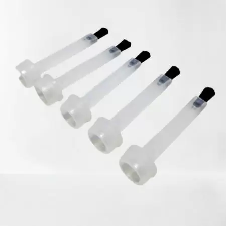 広いフラットオーバル形状のブラシ